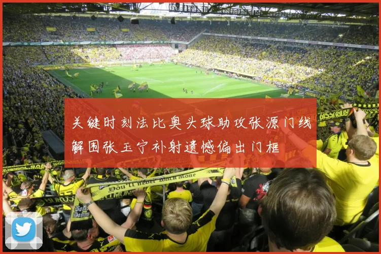关键时刻法比奥头球助攻张源门线解围张玉宁补射遗憾偏出门框